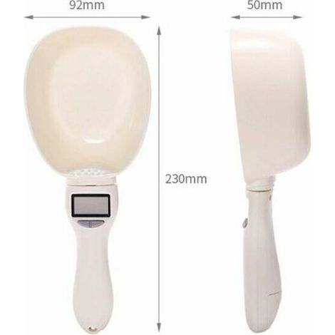 GrouopM 800g/1g grande cuillère échelle cuillère à mesurer balance électronique cuillère à mesurer échelle bébé lait en poudre cuisson cuillère cuisine pesée cuillère nourriture pour chat nourriture p (1/2)