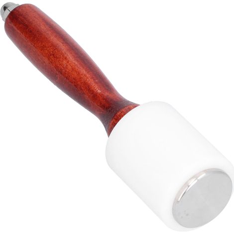 Marteau de gravure sur cuir DIY, maillet nylon à manche en bois pour outillage maroquinerie, frappe précise et durable. (1/5)