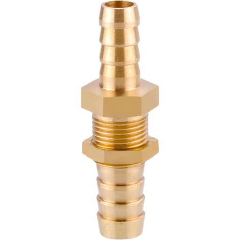 Raccord cannelé en laiton 1/2", filetage femelle, épisseur de métaux, barbillons, raccord tuyau, connecteur adaptateur pour air, eau, huile (épaisseur 8 mm) 10mm-8mm Cuivre (1/5)