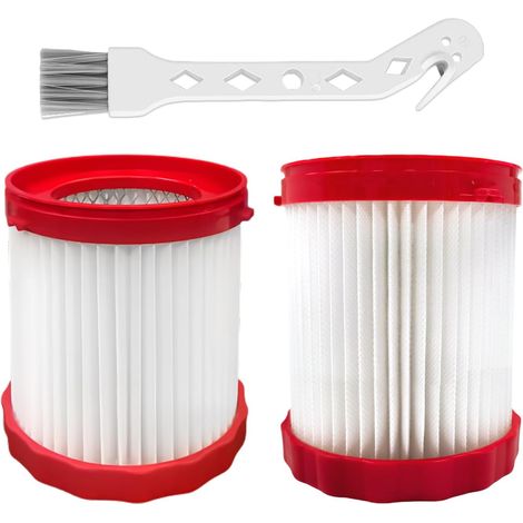 Lot de 2 filtres HEPA pour Bosch Gas 18 V, aspirateur à sec GAS18V-3/GAS18V-10L, VF320H Filtre HEPA pour Bosch avec brosse de nettoyage (1/5)
