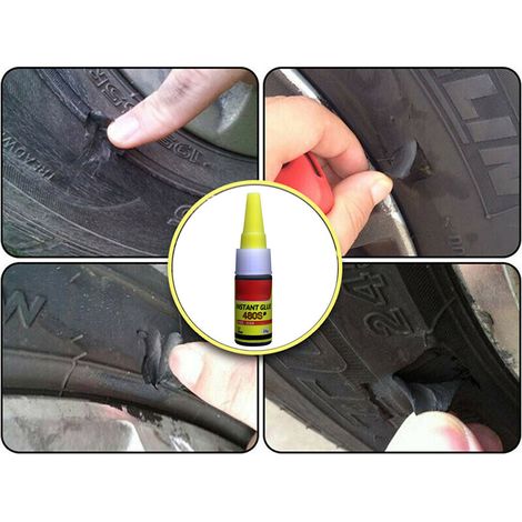 Colle de réparation pneu imperméable, adhésif caoutchouc haute performance, fixation renforcée pour voiture, moto, vélo, camion, kit rustine universel. (1/5)