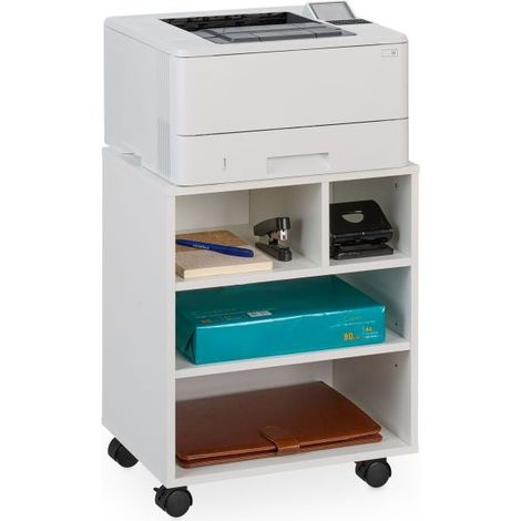 Contenedor rodante con 4 compartimentos