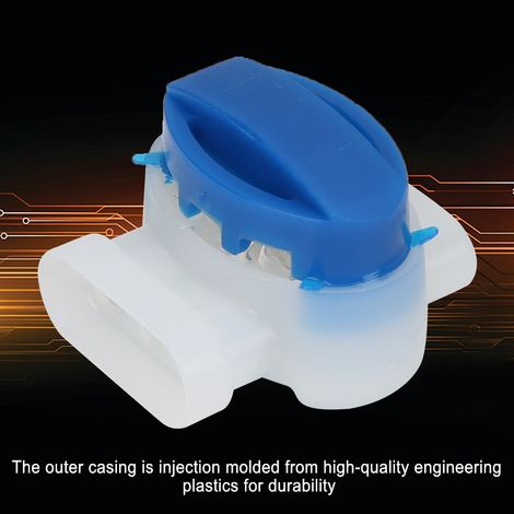 Lot de 20 connecteurs fil 3 trous bleu K13 314 premium anti-humidité simple matériel électrique raccordement pont T câble non coupé (1/5)