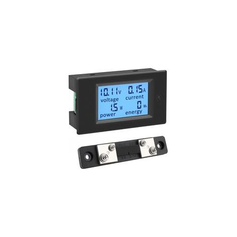 Voltmetre Amperemetre Wattmetre 4 en 1 DC 6.5100V avec 50A/75mV Shunter, Testeur de Tension Courant Compteur de puissance énergie Numérique (1/5)