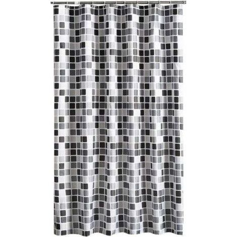 Rideau de douche, rideau de douche imperméable anti-moisissure et antibactérien, 200x200cm (largeur x hauteur) (1/5)