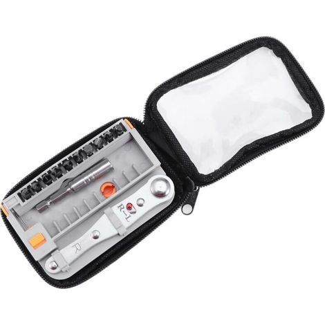 Destornillador Multiusos Mini Destornillador de Trinquete con Cabezales Intercambiables Kit de Destornilladores de Trinquete Llave Multifunción (1/5)