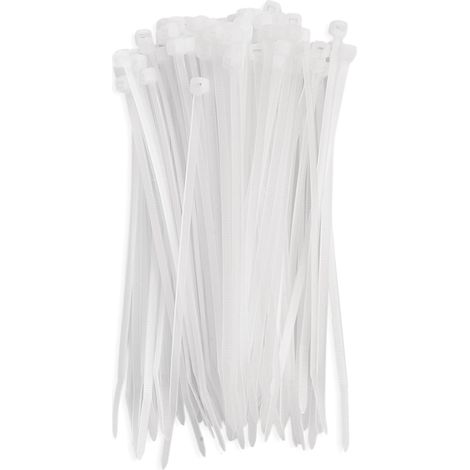 Lot de 100 serre-câbles en nylon PA66 pour intérieur - 150 x 3,5 mm - Pour un faisceau de câbles max. de 3,5 cm de diamètre - Gestion des câbles résistante - Auto-bloquant pour garage, maison (1/5)
