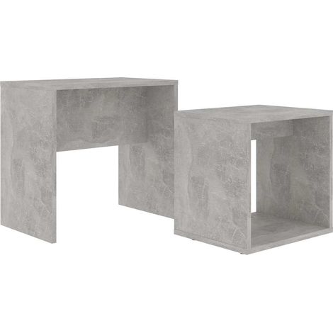 Maison Exclusive - Couchtisch-Set Betongrau 48x30x45 cm Holzwerks (1/5)