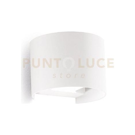 GES875C- APPLIQUE IN ALLUMINIO E VETRO COLORE BIANCO LED 3000K 1190LM 2X10W BIEMISSIONE 14CM