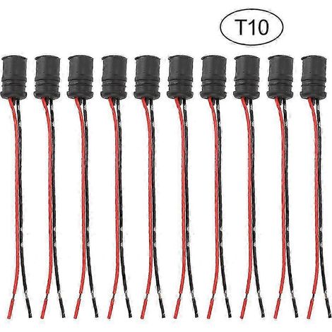 Le support de lampe halogène à tête souple T10, douille pour lampe de conduite LED, support de lampe de voiture, lot de 10, convient pour (1/4)