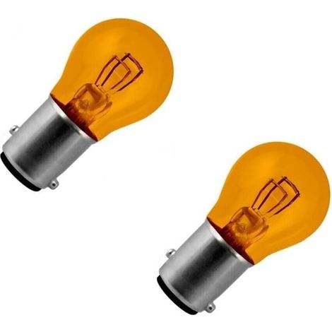2x Ampoule 24V ORANGE BAY15d 21/5W camion fourgon voiture tracteur véhicule agricole