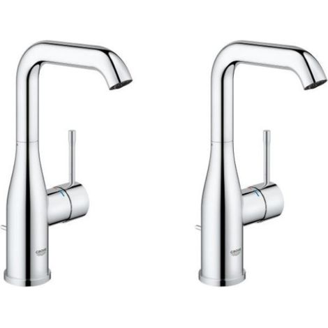 Juego de 2 mezcladores de lavabo GROHE Essence L Cromo (1/2)
