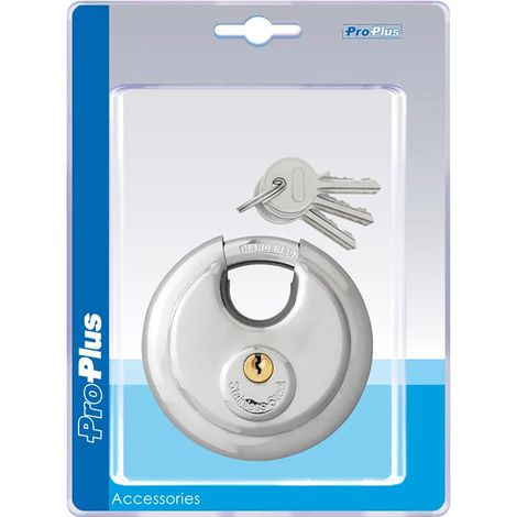 Cadenas proplus discus acier trempé 90 mm 2 clés (1/5)