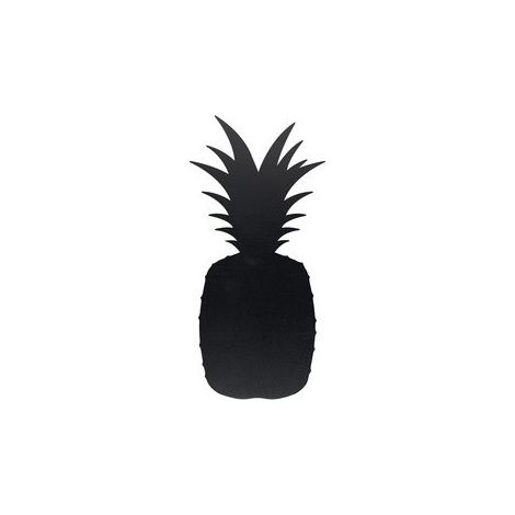 Silhouette ardoise ''Ananas'' - Feutre-craie inclus et kit velcro pour accrochage mural - 30x50cm - Securit (1/2)