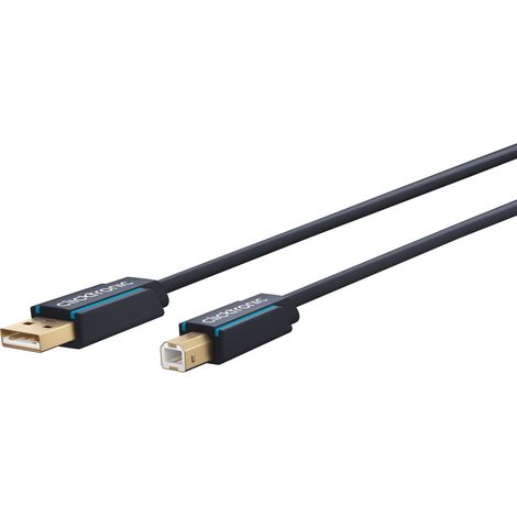 Cable adaptador de usb-a a usb-b 2.0, cable premium  conector usb a  conector usb b 2.0  1,8 m  480 mbit/s. longitud del cable 1.8 m