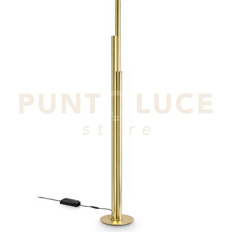 DORICA LAMPADA DA TERRA CON DIMMER LED 3000K 66W  7950 lm H.190CM OTTONE LISCIA