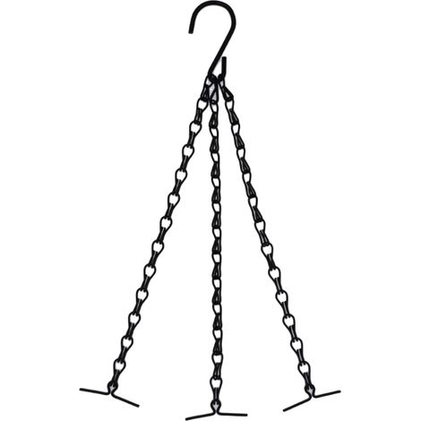 Schwarze Metall-Hängekette, 60 cm (23,62 Zoll), 20 Pfund, für Außen- und Innendekorationen (1/5)