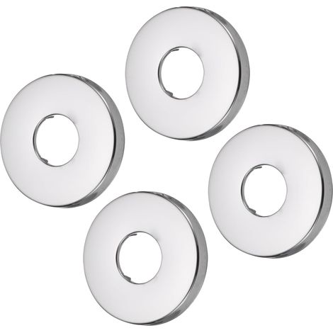 4pcs Plaque De Douche 69mm/2.7" OD Rond Ton Argenté (1/5)