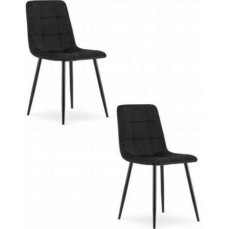 Sedia Kara - velluto nero x 2 (1/5)