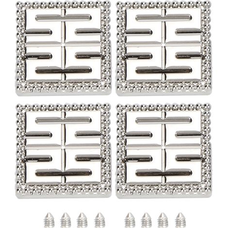 Accessoires de quincaillerie, articles de maroquinerie décoratifs, sacs, étiquettes, jeans métalliques, etc., boucles décoratives, boucles à double symbole de bonheur, argent B01-51-52065