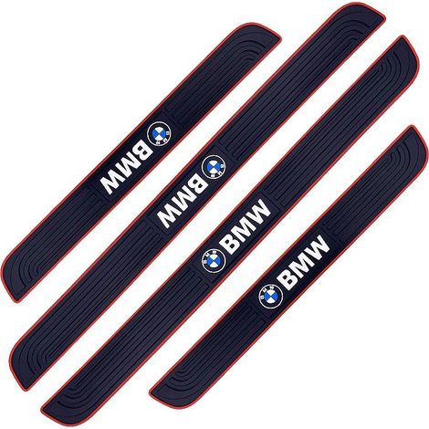 Linghhang – Lot de 4 barres de seuil de porte voiture – Caoutchouc souple PVC – Résistant à l'eau et aux UV – Protection seuil porte automobile (1/5)