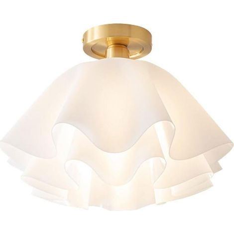 Lámpara de techo empotrada vintage con forma de flor, estilo nórdico moderno, dorada, ideal para pasillo y comedor, 3 colores (1/5)