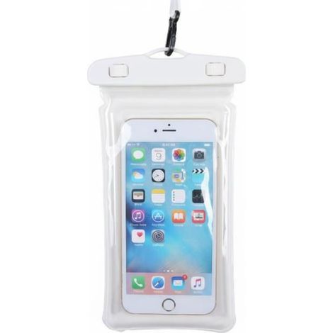 Housse étanche pour téléphone, forme gonflable, blanc, natation, prise de vue en extérieur (1/3)