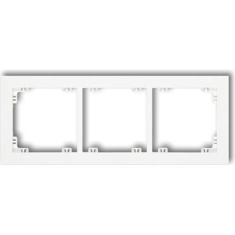 Marco triple Karlik Deco blanco para enchufes e interruptores (1/3)