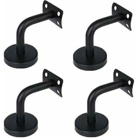 Set aus 4 Edelstahl-Handlaufhalterungen zur Befestigung von wandmontierten Handläufen in Fluren, Treppenhäusern und Dachböden.