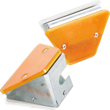 Panneaux de signalisation réfléchissants trapézoïdaux pour voies de circulation, lot de 2, double face (1/5)