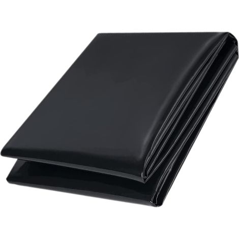 2 x 2 m de film de bassin, film de serre noir, tapis robuste, revêtement préformé pour bassin à poissons, aménagement paysager, jeux d'eau, ruisseaux, fontaines, cascade (1/5)
