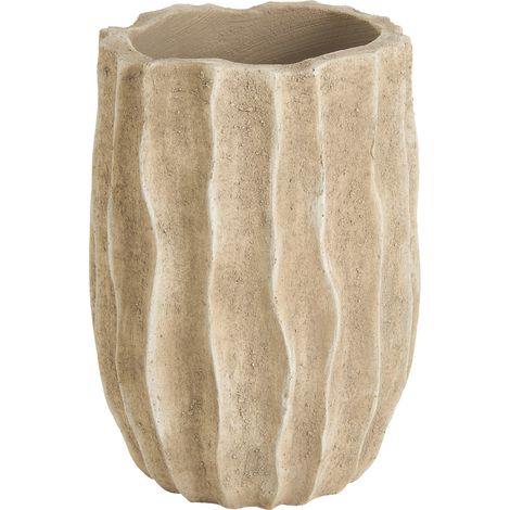 Maceta de cemento de jardín interior exterior 32 x 42 cm beige Mondsee (1/5)