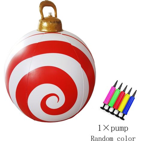 Boule De Noel Gonflable - 60 Cm - Pvc - Pour Extérieur Jardin Terrasse - Lot De 1 (1/5)