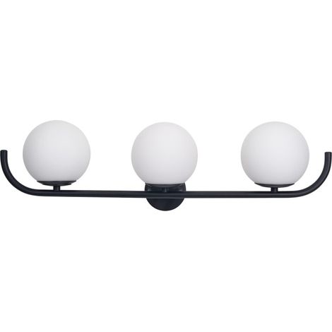 Lampada da parete Sfera tripla sferica per lampadina G9 in nero
