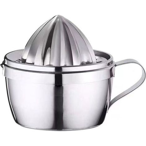 Spremiagrumi manuale, in acciaio inox, adatto per arance e limoni, lavabile in lavastoviglie. (1/3)
