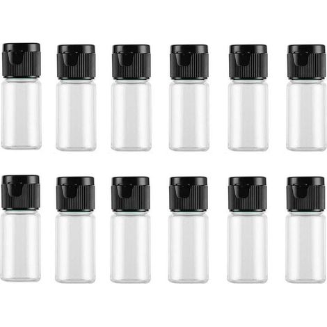 Lot de 12 bouteilles en plastique vides - 10 ml - Avec couvercle à rabat - Pour eau, émollient, émulsion de gel douche, etc