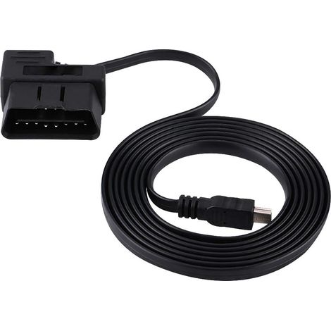 OBD2 USB Cable, OBD-II OBD-II OBD2 EOBD 16-Pin Car Diagnostic Extension Adapter, 180cm to Mini USB Cable