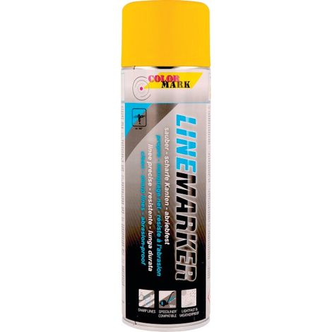 Color Mark Markierungsspray - Markierspray verkehrsgelb für Linien, 500ml