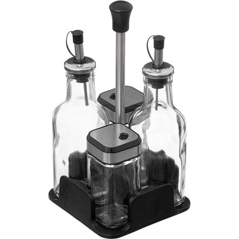 Set Olio Aceto Sale e Pepe in Vetro (1/5)