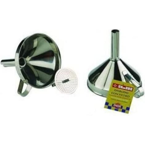 IBILI Funnel with Strainer, Stainless Steel, Silver, 10 x 10 x 13 cm