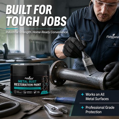 Metal Rust Prevention and Repair Paste: Removes Oxidation, Rust Spots, and Dullness Repairs Chrome Plating on Stainless Steel -- Metal Rust Prevention and Repair Paste (Black) 100g (1/4)