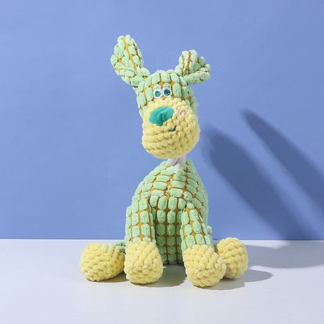 Jouet peluche sonore pour chien - Modèles animaux drôles - Résistant aux morsures - Jouet de dentition interactif(Chien)