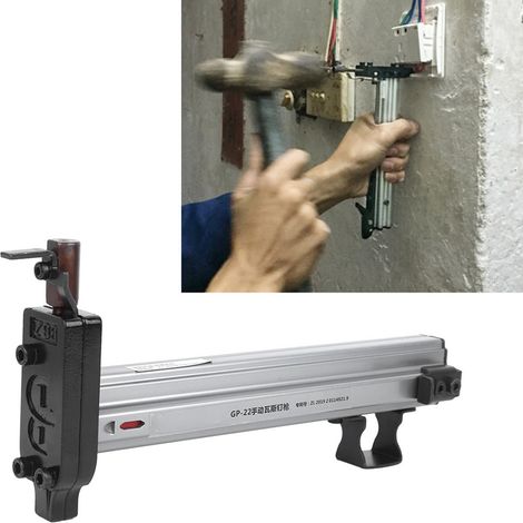 Cloueuse manuelle à pointe en acier tungstène et clip en alliage d'aluminium pour meubles combinés (1/5)