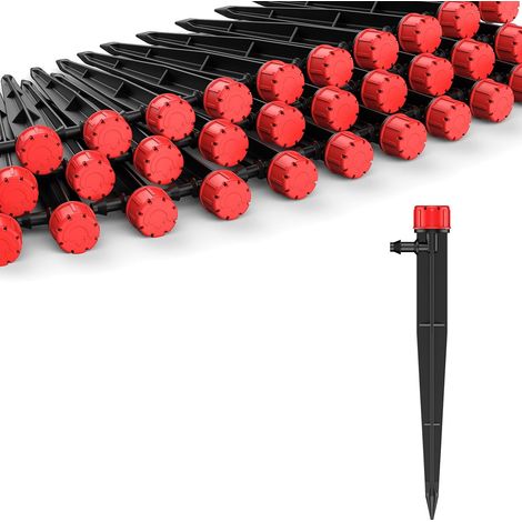 30pcs Drip Irrigation Emitters Emitters for 6mm Irrigation Pipe Sprinklers with Adjustable Water Flow 360 Degree Drippers for Plant Watering System (1/5)