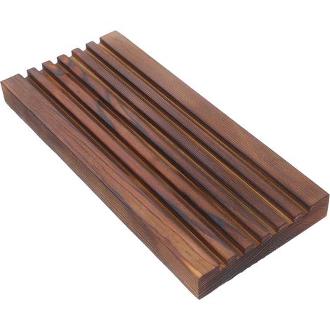 Plateau en Bois Piédestal pour Salle de Bain Cuisine, Organisateur Multifonction en Bois Naturel, Finition Lisse, Décor Rustique pour Comptoir et Lavabo'-'-