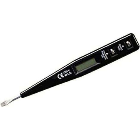 Probador digital Lápiz Destornillador Sonda Probador de Voltaje Detector de Luz / Voltímetro Eléctrico 12-220V, Negro, (1/4)