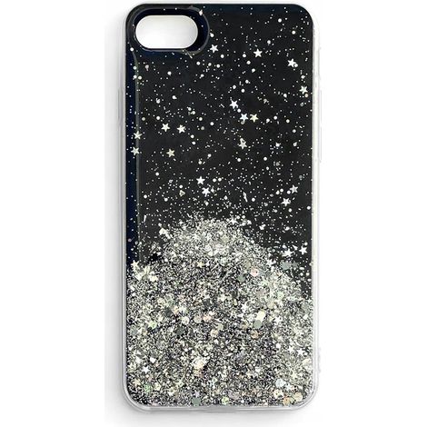Cover Wozinsky Star Glitter Shiny con glitter per Samsung Galaxy A72 4G, nera (1/5)