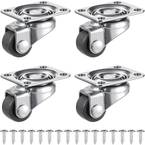 Lot de 4 roulettes pour Meubles roulettes pivotantes roulettes pivotantes à 360 degrés Mini Roues roulettes pivotantes roulettes rotatives roulettes de Transport Roue Universelle avec vis