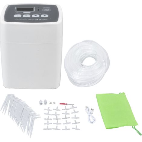 Programmateur d'arrosage intelligent double pompe, contrôleur automatique pour jardin, alimentation USB/secteur/piles, hauteur 2.5m (1/5)