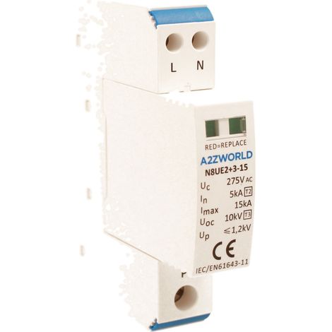 SPD Scaricatore Di Sovratensione Tipo 2+3 T2+T3 1P+1P 1M 5kA-15kA 10kV AC 275V IP20 IEC61643-11 N8UE3